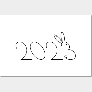 Minimalist 2023 New Year Posters and Art